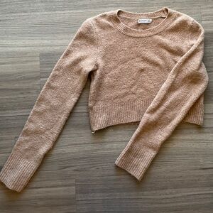 Camel crew neck sweater